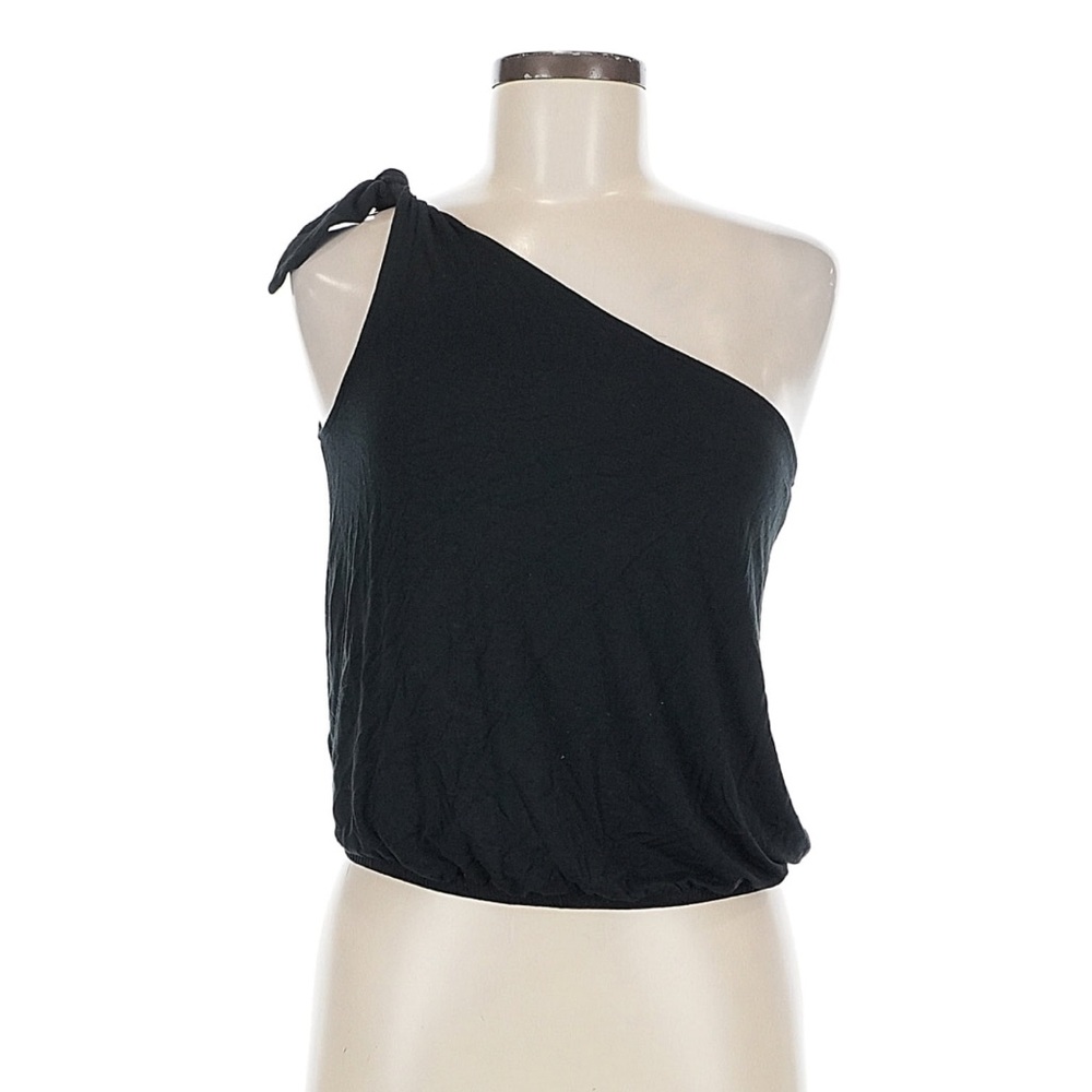 LAST CHANCE: American Eagle Outfitters Black One-Shoulder Crop Top with Tie